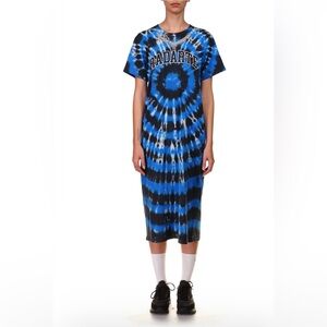 Rodarte Black and Blue Tie-Dye Dress